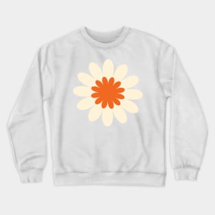 Daisies — Orange and Green Crewneck Sweatshirt